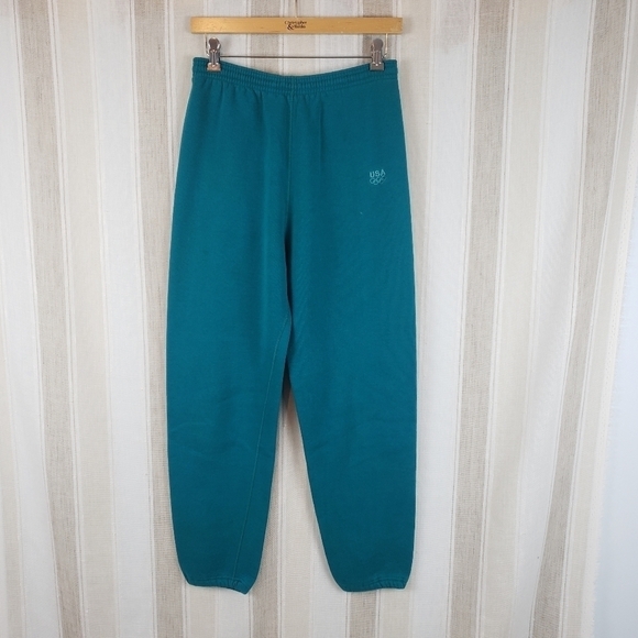 USA Olympic Committee Sweatpants‎ Teal Size Small - Picture 1 of 12
